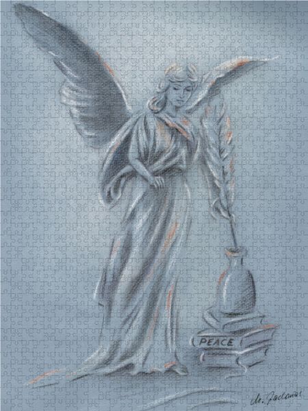 Produktbild: CALVENDO Puzzle Bezaubernder Friedensengel, Lege-Gr&ouml;&szlig;e 48 x 64 cm Foto-Puzzle Bild von Marita Zacharias