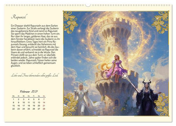 Produktbild: Die sch&ouml;nsten M&auml;rchen (hochwertiger Premium Wandkalender 2027 DIN A2 quer), Kunstdruck in Hochglanz
