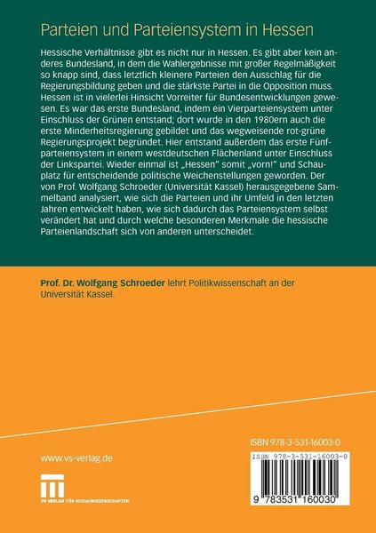Produktbild: Parteien und Parteiensystem in Hessen