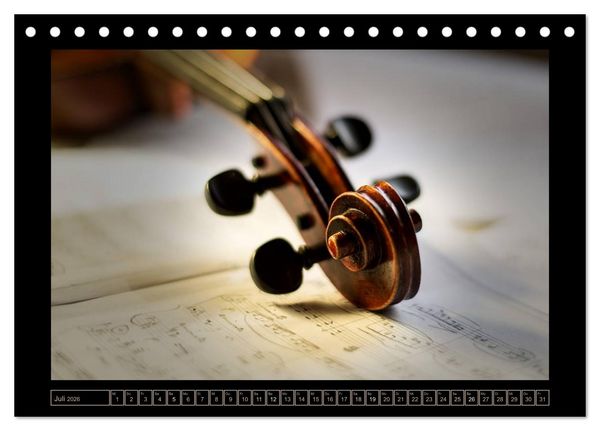 Produktbild: eine Violine (Tischkalender 2026 DIN A5 quer), CALVENDO Monatskalender