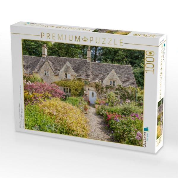 Produktbild: CALVENDO Puzzle Altes Landhaus mit &uuml;ppigen Garten in Bibury | 1000 Teile Lege-Gr&ouml;&szlig;e 64x48cm Foto-Puzzle f&uuml;r gl&uuml;ckliche Stunden