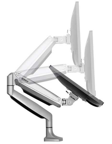 Produktbild: SpeaKa Professional Monitorhalterung SP-MM-920 1 Display(s) 33,0 cm (13") - 81,3 cm (32") Silber Schwenkbar, Neigbar, H&ouml;henverstellbar, Rotierbar