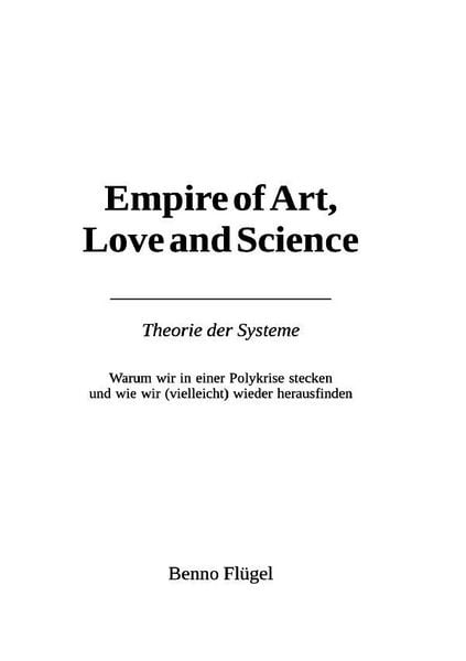 Produktbild: Empire of Art, Love and Science &ndash; Theorie der Systeme