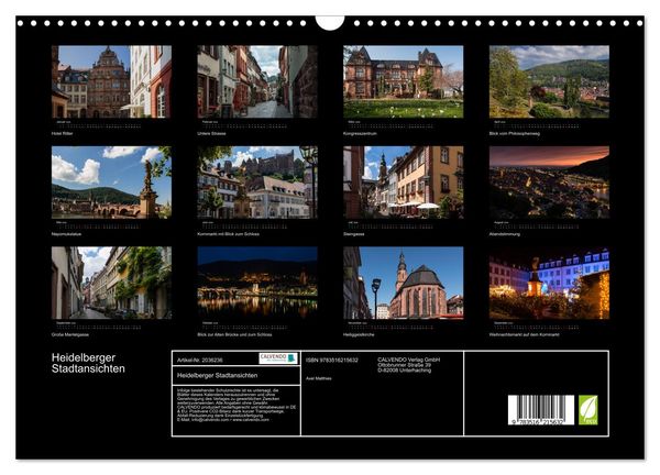 Produktbild: Heidelberger Stadtansichten (Wandkalender 2026 DIN A3 quer), CALVENDO Monatskalender