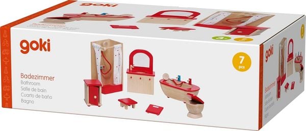 Produktbild: goki Puppenm&ouml;bel Badezimmer f&uuml;r Puppenhaus