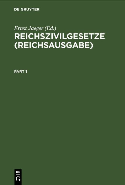 Produktbild: Reichszivilgesetze