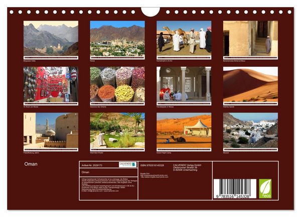 Produktbild: Oman (Wandkalender 2026 DIN A4 quer), CALVENDO Monatskalender