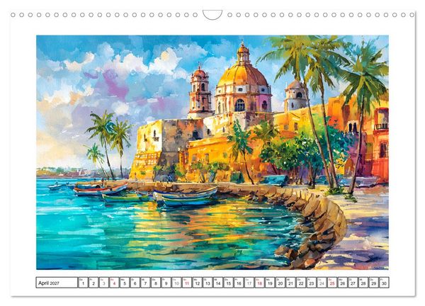 Produktbild: Magisches Mexiko. Leuchtende Impressionen (Wandkalender 2027 DIN A3 quer), CALVENDO Monatskalender