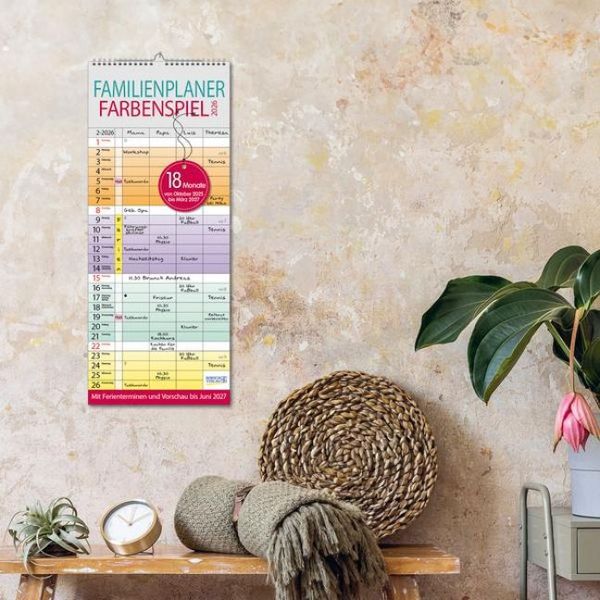 Produktbild: Familienplaner Farbenspiel 18 Monate 2026/2027
