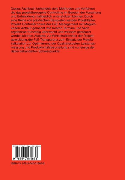 Produktbild: Projekt-Controlling in Forschung und Entwicklung