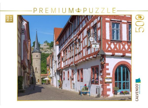 CALVENDO Puzzle Fachwerkromantik in Karlstadt | 500 Teile Lege-Größe 48 × 36 cm Foto-Puzzle für Erwachsene