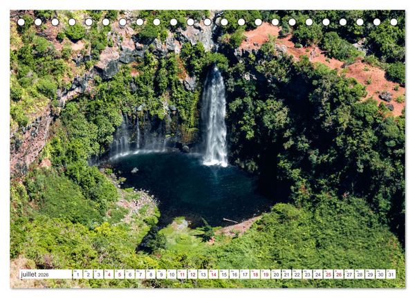 Produktbild: &Icirc;le de la R&eacute;union - Le paradis fran&ccedil;ais dans l'oc&eacute;an Indien (Calendrier de bureau 2026 DIN A5 vertical), CALVENDO calendrier mensuel