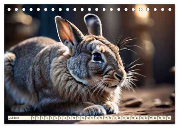 Produktbild: M&uuml;mmelm&auml;nner - Goldige Kaninchen (Tischkalender 2026 DIN A5 quer), CALVENDO Monatskalender