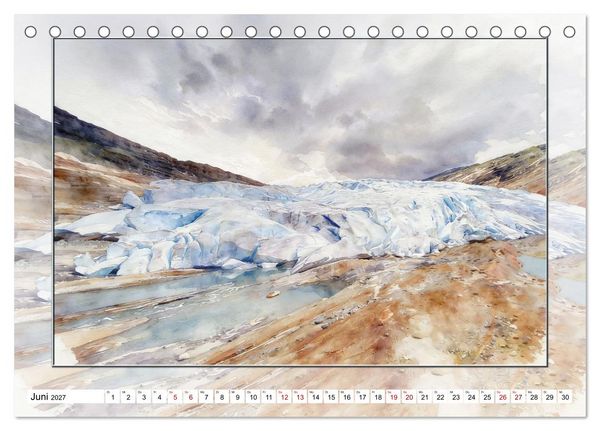 Produktbild: Impressionen aus Norwegen (Tischkalender 2027 DIN A5 quer), CALVENDO Monatskalender