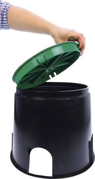 Produktbild: Heitronic 21035 Bodeneinbaudose Schwarz, Gr&uuml;n
