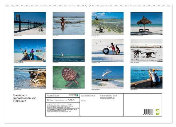 Produktbild: Sansibar - Impressionen von Rolf Dietz (Wandkalender 2027 DIN A2 quer), CALVENDO Monatskalender