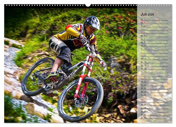 Produktbild: Downhill Moments (hochwertiger Premium Wandkalender 2026 DIN A2 quer), Kunstdruck in Hochglanz