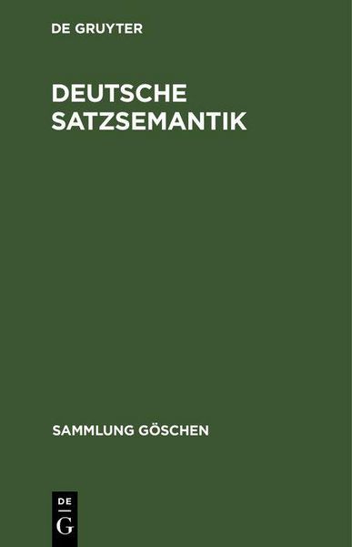 Produktbild: Deutsche Satzsemantik