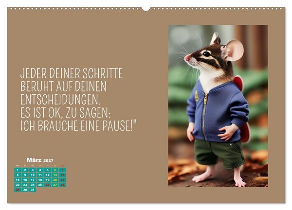 Produktbild: Tierisch motiviert (hochwertiger Premium Wandkalender 2027 DIN A2 quer), Kunstdruck in Hochglanz