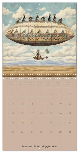 Produktbild: Flying through ancient history with AI (Wall Calendar 2026 12 &times; 12 Inch) CALVENDO 12 Month Wall Calendar
