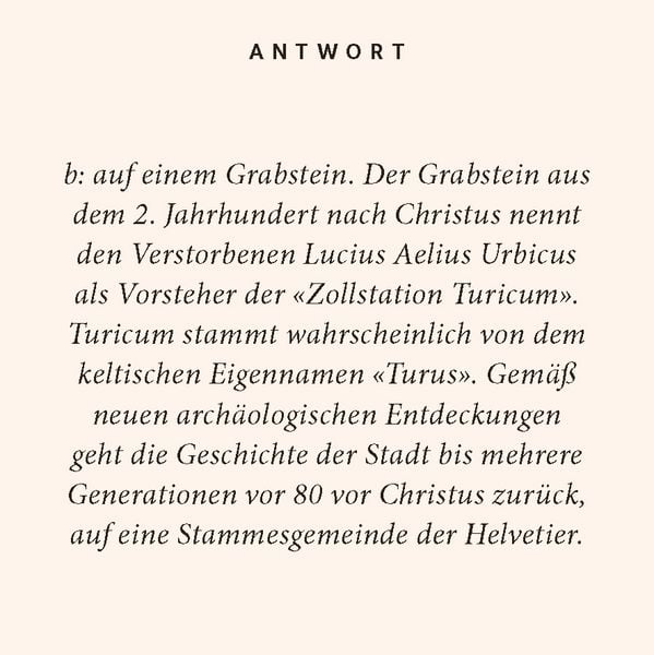 Produktbild: Zürich-Quiz