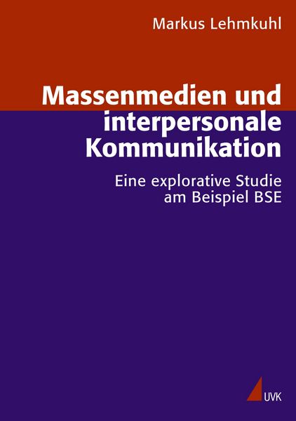 Produktbild: Massenmedien und interpersonale Kommunikation