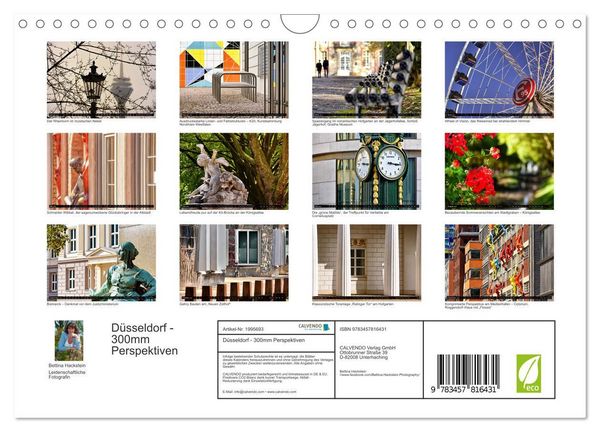 Produktbild: D&uuml;sseldorf - 300mm Perspektiven (Wandkalender 2026 DIN A4 quer), CALVENDO Monatskalender