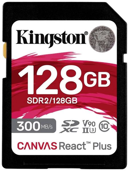 Kingston Canvas React Plus SD-Karte 128GB Class 10 UHS-II