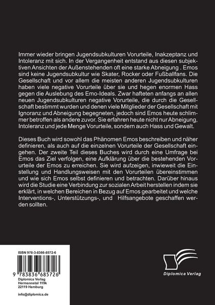 Produktbild: Emos: Eine Jugendsubkultur - begleitet von Vorurteilen, Hass und Angst!