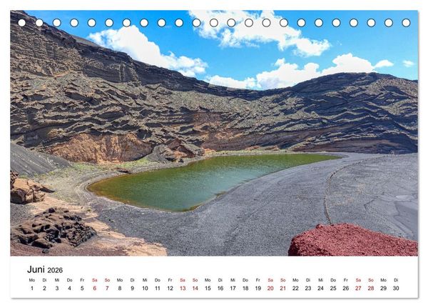 Produktbild: Lanzarote - Insel der spektakul&auml;ren Landschaften (Tischkalender 2026 DIN A5 quer), CALVENDO Monatskalender