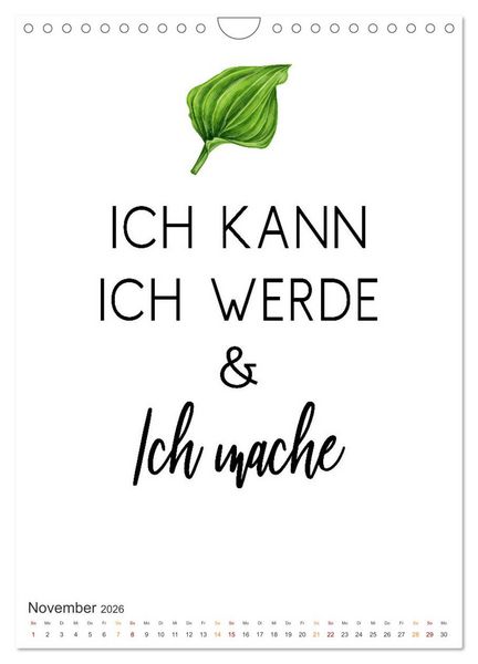 Produktbild: Motivation (Wandkalender 2026 DIN A4 hoch), CALVENDO Monatskalender