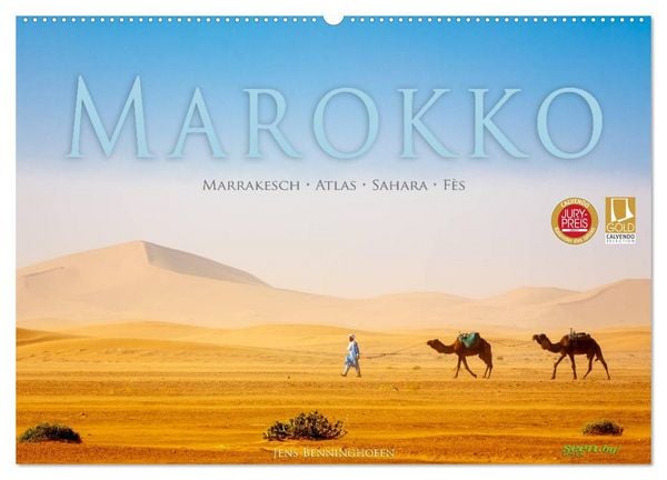 Produktbild: Marokko: Marrakesch, Atlas, Sahara, F&egrave;s (Wandkalender 2026 DIN A2 quer), CALVENDO Monatskalender