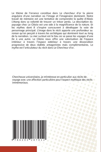 Produktbild: Le mythe de l'errance &agrave; travers la qu&ecirc;te de soi dans Le chercheur d'or de Jean Marie Le Cl&eacute;zio