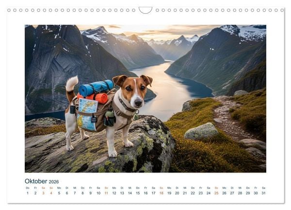 Produktbild: Jack Russel Active (Wandkalender 2026 DIN A3 quer), CALVENDO Monatskalender
