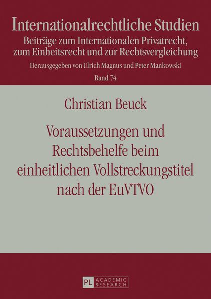 Produktbild: Voraussetzungen und Rechtsbehelfe beim einheitlichen Vollstreckungstitel nach der EuVTVO