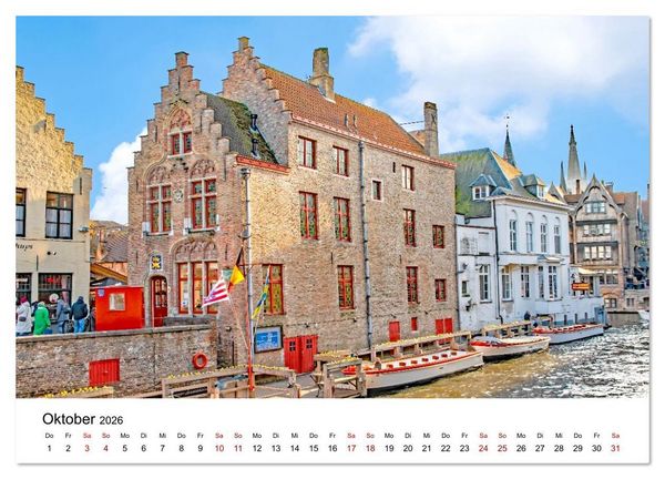 Produktbild: Br&uuml;gge - malerische Stadt mit Charme (Wandkalender 2026 DIN A2 quer), CALVENDO Monatskalender