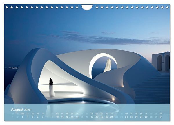 Produktbild: Santorini, Griechenland -Romatische Abendstimmung- (Wandkalender 2026 DIN A4 quer), CALVENDO Monatskalender
