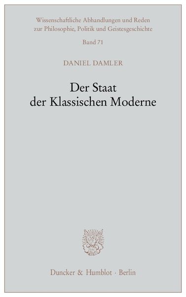 Produktbild: Der Staat der Klassischen Moderne.