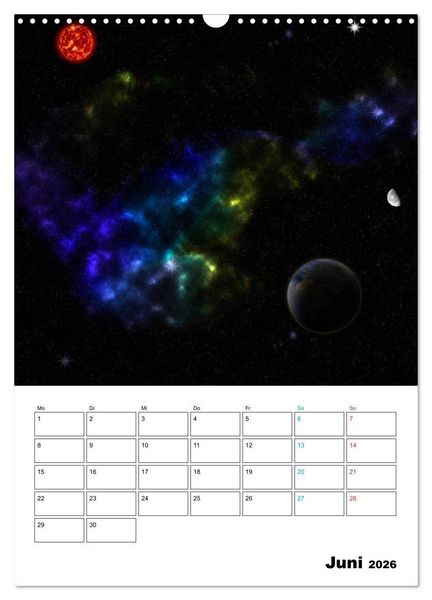 Produktbild: Im Weltraum (Wandkalender 2026 DIN A3 hoch), CALVENDO Monatskalender