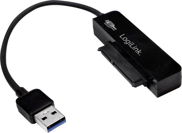 LogiLink USB 3.2 Gen 1 (USB 3.0) Adapter [1x SATA-Buchse 7pol. - 1x USB 3.2 Gen 1 Stecker A (USB 3.0)] AU0012A 14.50 cm