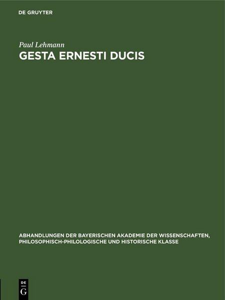 Produktbild: Gesta Ernesti ducis