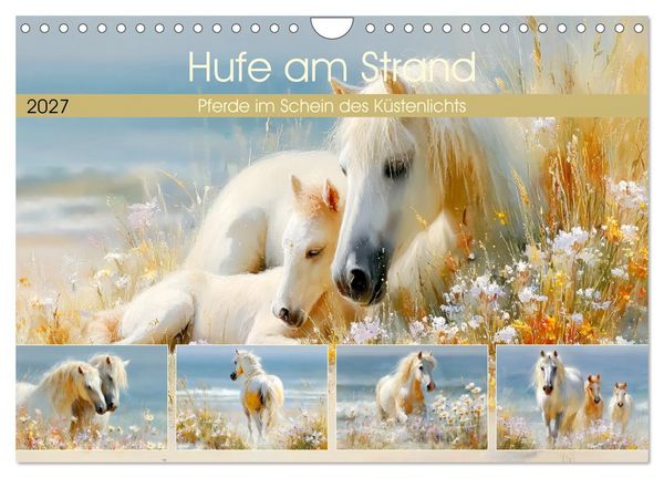 Produktbild: Hufe am Strand. Pferde im Schein des K&uuml;stenlichts (Wandkalender 2027 DIN A4 quer), CALVENDO Monatskalender