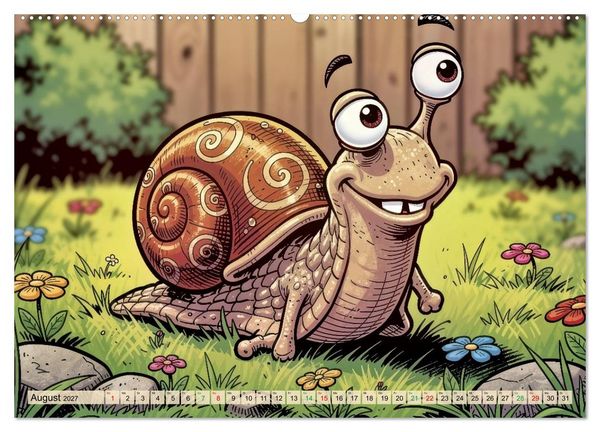 Produktbild: Lustige Weinbergschnecken - Comic (hochwertiger Premium Wandkalender 2027 DIN A2 quer), Kunstdruck in Hochglanz