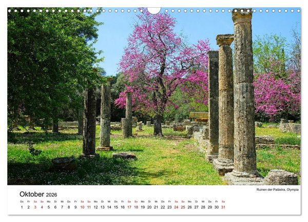 Produktbild: Von Olympia &uuml;ber Messene nach Mystras (Wandkalender 2026 DIN A3 quer), CALVENDO Monatskalender