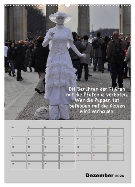 Produktbild: Berliner Stra&szlig;enfoto Kalender 2026 (Wandkalender 2026 DIN A2 hoch), CALVENDO Monatskalender