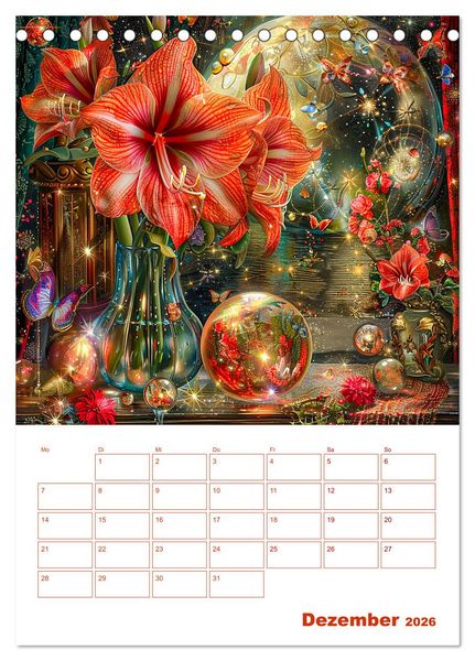 Produktbild: Blumenglanz (Tischkalender 2026 DIN A5 hoch), CALVENDO Monatskalender