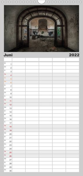 Produktbild: Geheimnisvolle Orte - Lost Places - Familienplaner hoch (Wandkalender 2022 , 21 cm x 45 cm, hoch)