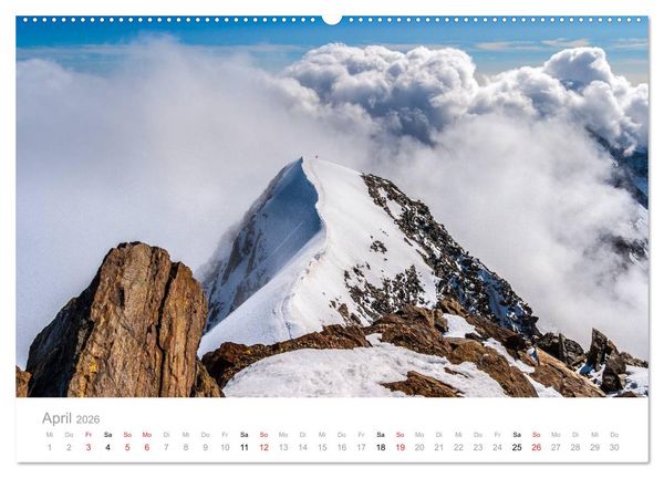 Produktbild: Walliser Alpen &ndash; Europas &raquo;kleiner&laquo; Himalaya (Wandkalender 2026 DIN A2 quer), CALVENDO Monatskalender