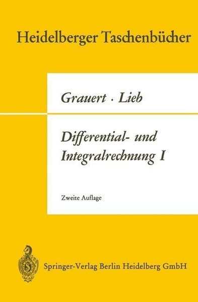 Produktbild: Differential- und Integralrechnung I