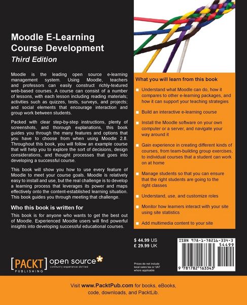 Produktbild: Moodle E-Learning Course Development - Third Edition